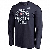 Men's Patriots Navy 2018 NFL Playoffs Against The World Long Sleeve T-Shirt,baseball caps,new era cap wholesale,wholesale hats